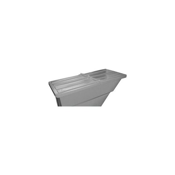Hinged Lid for 1-1/10 Cu. Yd., Plastic Self-Dumping Hopper, Gray